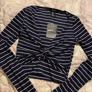 NWT Forever 21 Striped Crop Top
